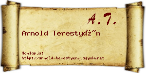 Arnold Terestyén névjegykártya
